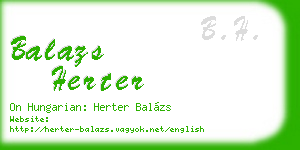 balazs herter business card