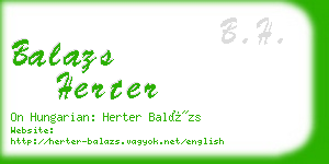 balazs herter business card